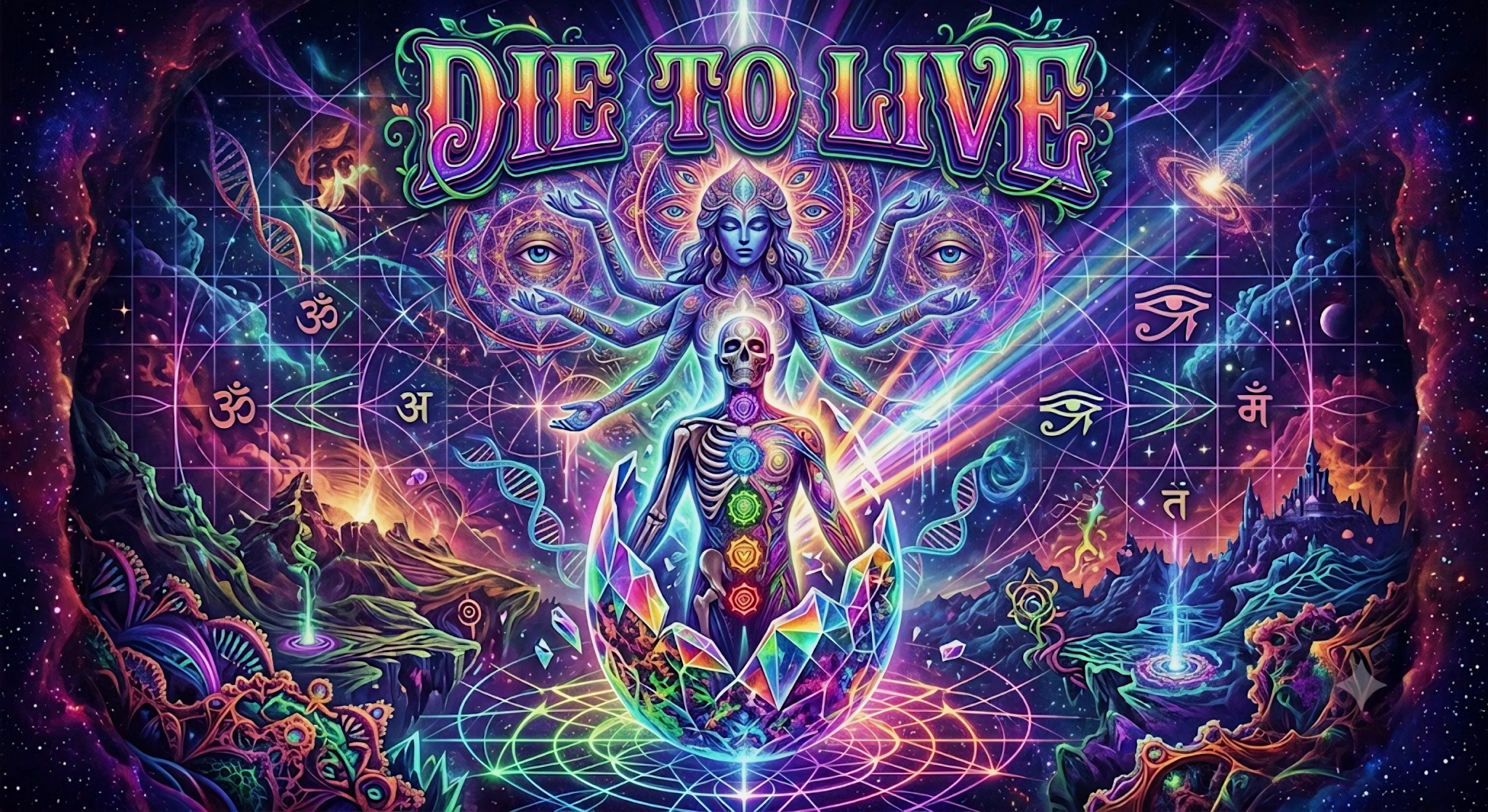 Die To Live psychedelic artwork